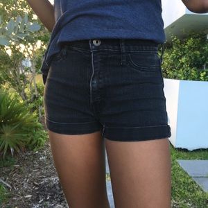 Black Jean Shorts